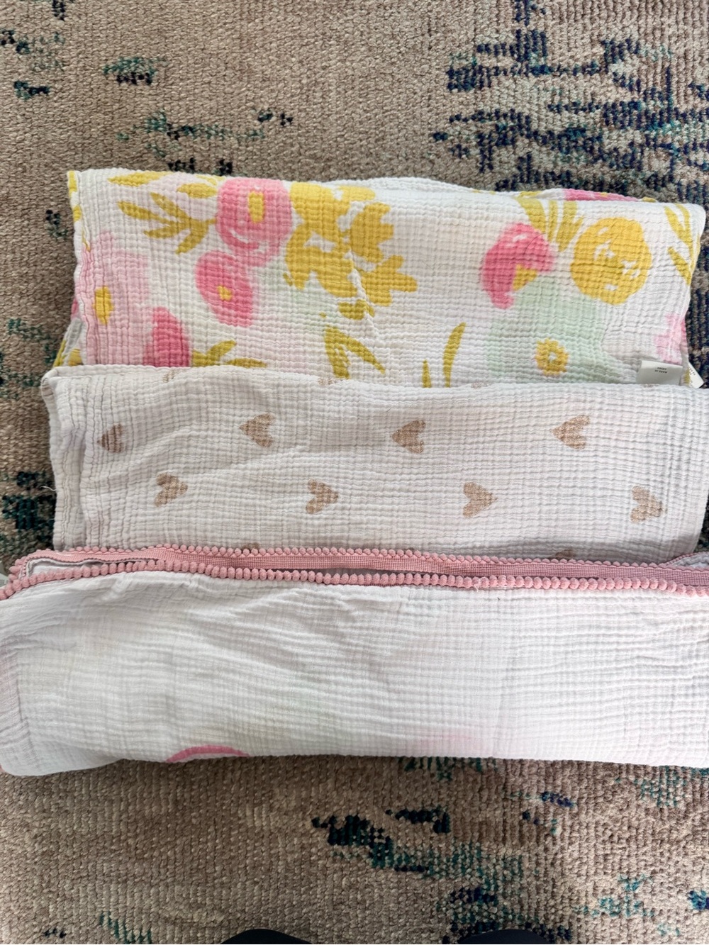 Cloud Island 3pack Muslin Swaddle Blankets  - USED